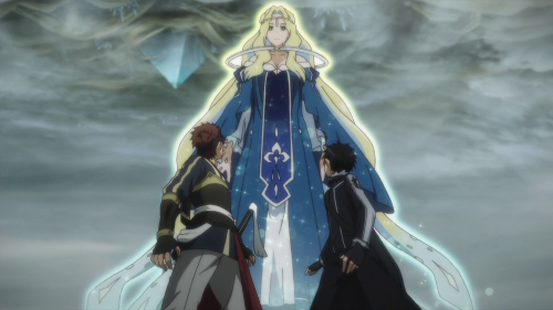 Image of Urd appearing before the group